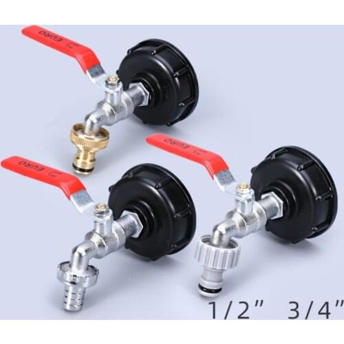 IBC Tank Alloy Tap Adapter S60x6 Coarse Thread Valve Fittings Garden Hose Connector Replacement Metal Drain tool