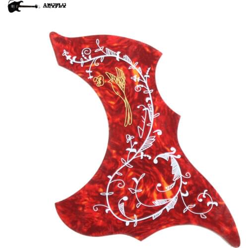 Acoustic Guitar Hummingbird Pickguard Guitar Pick Guard Dickquard Fits 40" 41" Size Guitarra Color Red-Alice A025M