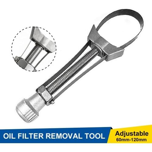Car Auto Oil Filter Wrench Removal Tool Cap Spanner Strap Wrench 60mm To 120mm Diameter Adjustable Oil Filter Car Repair Tool