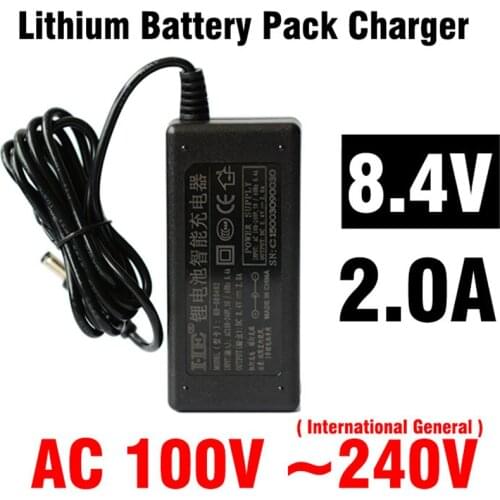 Free Shipping 8.4V 2.0A Battery Charger for Electric Bicycle