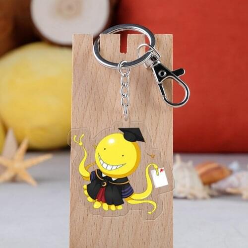5pcs Anime Korosensei Shiota Nagisa Akabane Karma Kayano Kaede Horibe figure doll pendant toy Key rings fit Bag Charms KeyChain