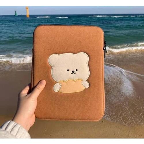 Tablet case ins for iPad tablet laptop bag storage bag 11/13/15 inch inner bag Cute laptop bag girls bear