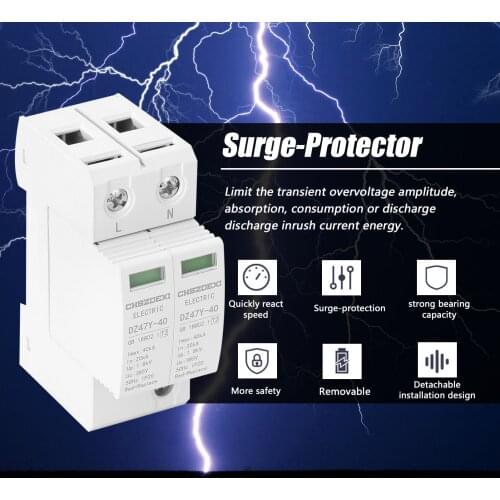 DZ47Y-40 385V SPD House Surge Protector Protective Low-voltage Arrester Device Lightnings Protecting Device