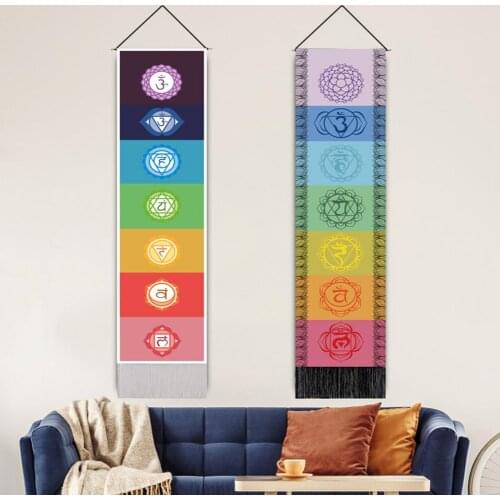 Hot Sale 7 Chakra Mandala Tapestry Yoga Meditation Banner Poster Wall Hanging Decoration 3 Styles