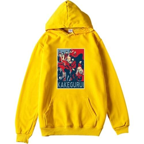 Unisex Kakegurui Cotton High Quality Printed Hipster Fleece Sportwear Pullover Hoody for Girls Soft Dropshipping Clothing