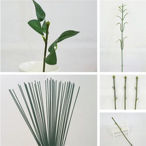 20pcs 15/25/40cm Artificial simulation flower stems diy wedding decoration stem accessory diy flower bouquet