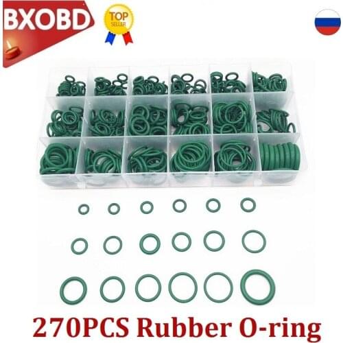 270PCS Rubber O-ring Kit 18 Sizes 270PCS Seal O rings Gaskets Set O-ring Seals Rubber O-rings Green Metric Oring Seals Nitrile