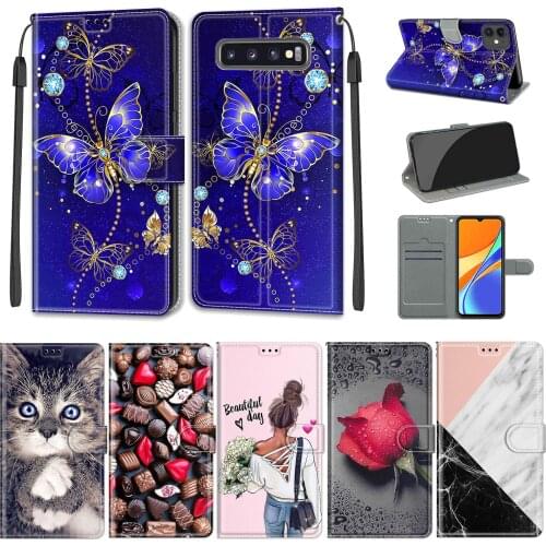 Flip Leather Case For Samsung Galaxy S10 Plus Case Wallet Card Holder Stand Book For Samsung Galaxy S10 Plus Butterfly Pattern