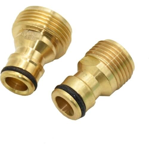 Brass Male 1/2" 3/4" Quick Connector water gun nipple Faucet adapter Garden tap Connector Adapter 20pcs