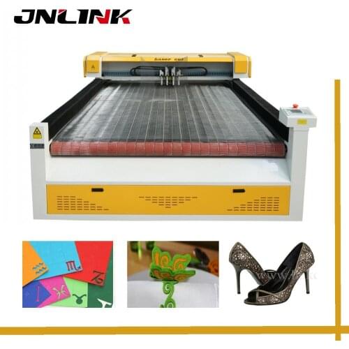 Paper fabric 1626 1530 co2 laser machine with CCD Camera / double heads fabric laser cutting machine with auto feeding table