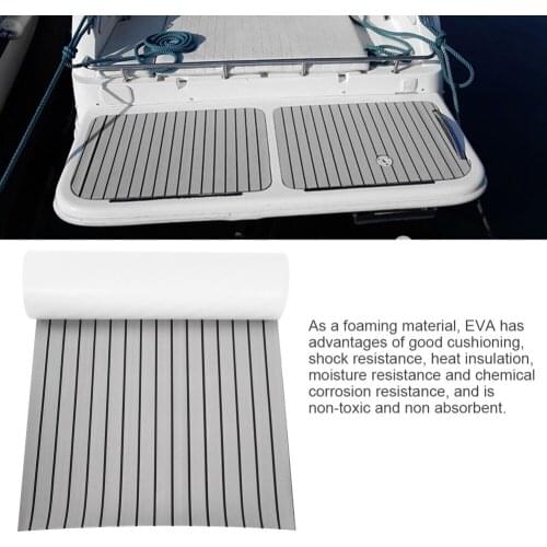 94x35.4x0.24in EVA Teak Decking Sheet Boat Flooring Dark BrownFit for Yacht DIY Protective Floor Carpet Interior Accessories