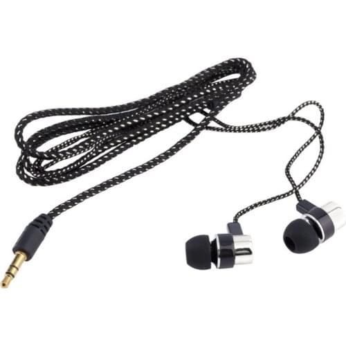 Earphone Braided Wiring Super Bass In Ear Music Earphone HIFI Stereo Earbuds Noise Isolating Sport Earphones With Mic