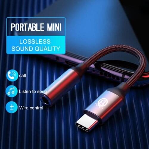 NEW! Type C To 3.5mm Audio Cable AUX Headphone Adapter For Huawei Mate20pro Xiaomi Portable Usb-C Jack Audio Cable Dropshipping