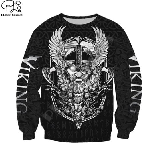 PLstar Cosmos Viking Warrior Tattoo New Fashion Tracksuit casual 3DfullPrint Zipper/Hoodie/Sweatshirt/Jacket/Mens Womens style-2