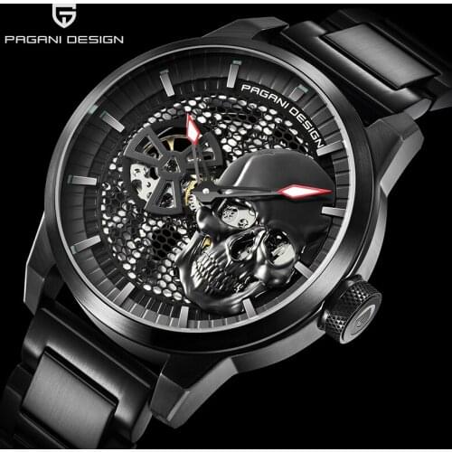 PAGANI DESIGN New Automatic men watches stainless steel sports men mechanical wristwatches fashion skeleton watch Reloj hombres