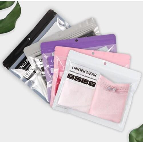 1000pcs 18x15cm and 18x24.5cm Empty Underwear bag Unisex ziplocking bag for leggings underpants panties plastic bags SN1484