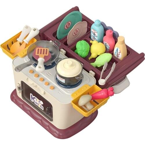 Realistic Kitchen Play House Multifunctional Cooking Girls Best with Music Effect Creative Gift