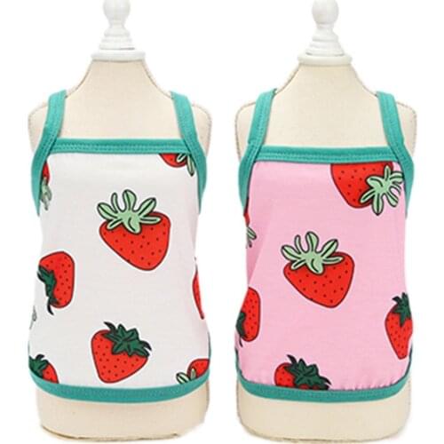 Strawberry Dog Shirt Cute Pet Clothes For Small Dogs Chihuahua Puppy Pet Clothing For Dogs Yorkie Shih tzu Vest Ropa Perro