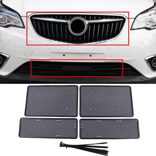 For BUICK ENVISION 2018 car insect screening mesh front grille net styling Racing Grills accessories exterior parts decoration