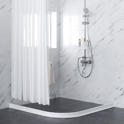 1m Bathroom Kitchen Water Stopper Silicone Water Barriers Dry and Wet Separation Floor Partition Strips Flood Barrier