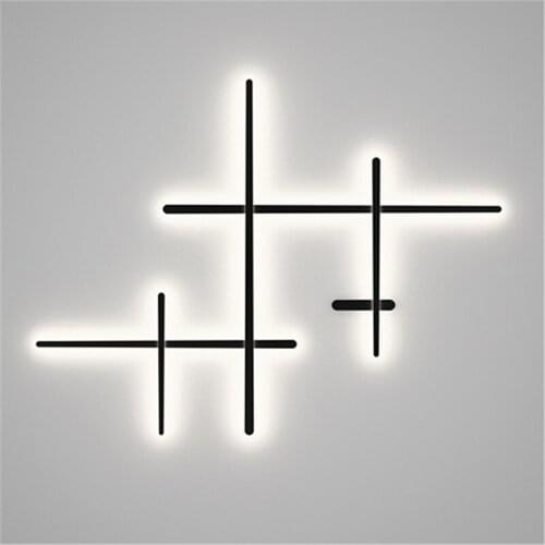 Modern Pipe LED Wall Lamps Nordic Creativity Simple Adjustable Line Wall Lights Long Aluminum lamp for Living Room Bedroom aisle