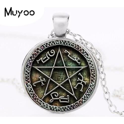 Supernatural Devils Trap pendant jewelry Glass Cabochon Necklace HZ1