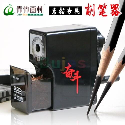 Chinjoo Pencil Sharpener for Charcoal and Log Pencils,Automatic Pencil Charcoal Sharpener,Hand-cranked School Supplies