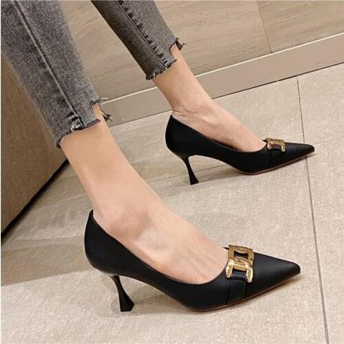 Womens High Heels Pumps Sexy Party Office Ladies 2020 Brand Luxury Designers Woman Thin Heels Pointed Toe Fashion Summer Shoes