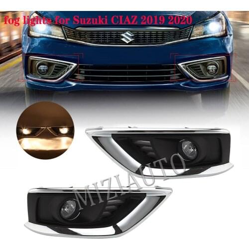 Fog Lights Kit for Suzuki CIAZ 2019 2020 Headlight Fog Lamp Headlights Driving Lamp fog light Cover Grill Frame Covers