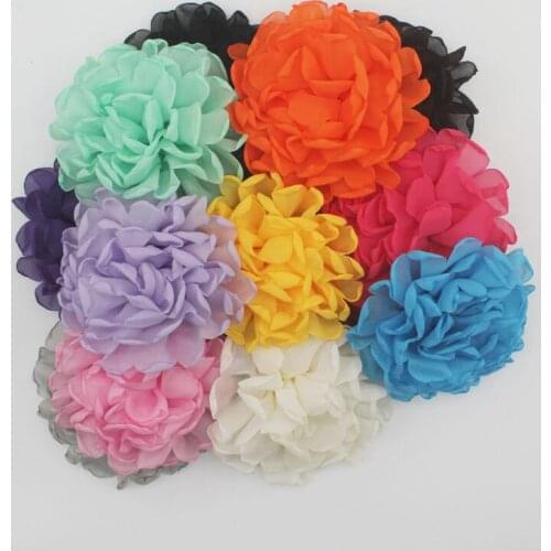 10cm Fashion Girl Oversized Chiffon Hairpins Hair Clip Flower Sweet Children Hairpins Birthday Gift Hair Accessories