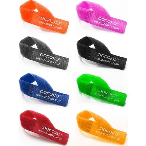 1Pcs 20*185mm Color Self Adhesive Cable Ties Reusable Fastening Tape Hooks Loops DIY Seals