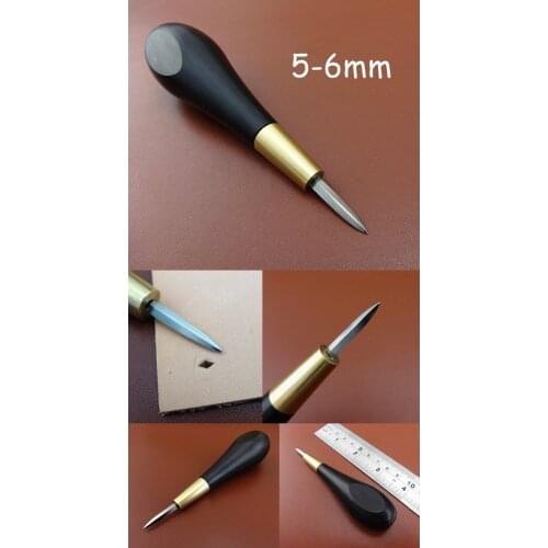 1pc 5-6mm Spacing Leather Craft Germany Needle Sewing Stitching Diamond Point Awl Tool Carving Stamp Knife Cutter Punch Chisel