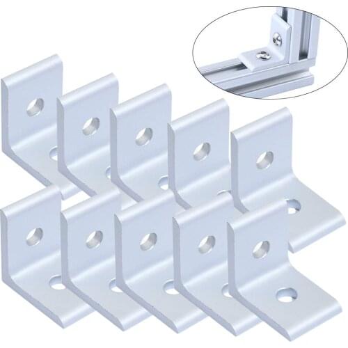 10pcs 3030 Series 2 Hole 90 Degreee Inside Corner Bracket for 30x30mm Aluminum Extrusion Profile