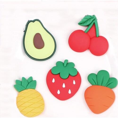 10 PCS Resin Fruit Strawberry Carrot Pineapple Diy Handmade Accessories For Jewelry Making