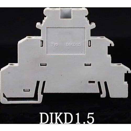 10 pcs DIKD-1.5 DIN Rail Three Layer Triple Level Sensor Actuator Terminal Blocks 0.2-2.5mm DIKD1.5