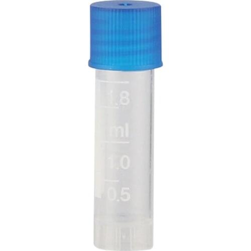 100Pcs 1.8ml PP Lab Analysis Freezing Tubes Graduation Centrifuge Tube Volume Vials Bottles Screw Cap Standable Cryotube