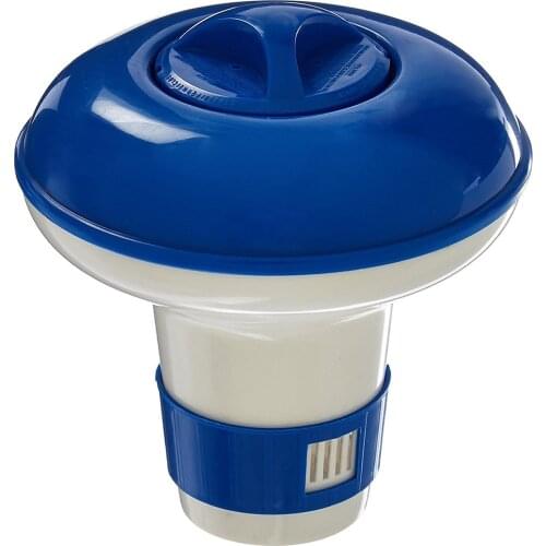 5 inch Swimming Pool Chemical Floater Deluxe Large Blue and White Floating Swimming Pool Chlorine Dispenser Hot Tub Cleaner #LP