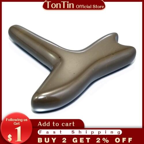 5A grade brown color Si Bin Bian stone massage guasha kit point massage cone type 2 100% original