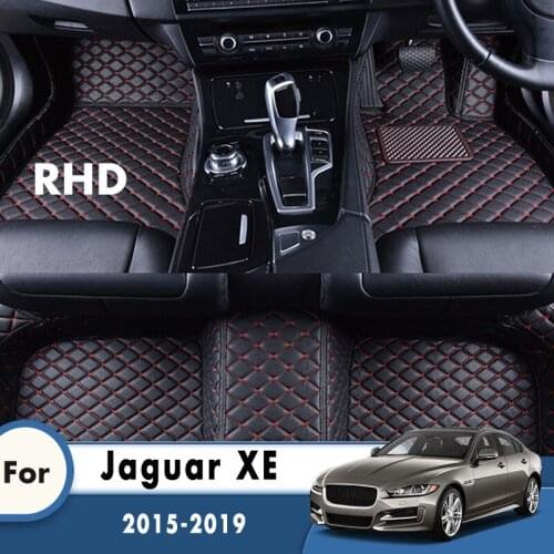 RHD Car Floor Mats For Jaguar XE 2019 2018 2017 2016 2015 Carpets Custom Auto Styling Accessories Interior Covers Parts lines