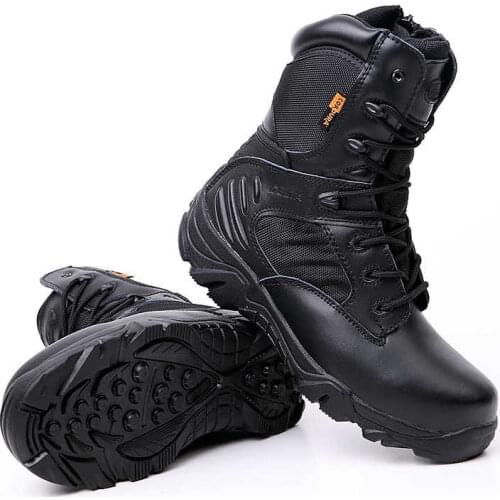 Winter Autumn Men Military Boots Tactical Desert Combat Ankle Boats Militares Army Work Shoes Leather Snow Boots Chaussure Homme