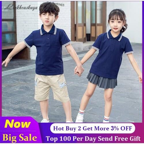 Brand T Shirt Kids Clothes Turn-down Collar Baby Boy Summer Top Tshirt Color Stripes Vetement Enfant Cotton Short Sleeve Tees