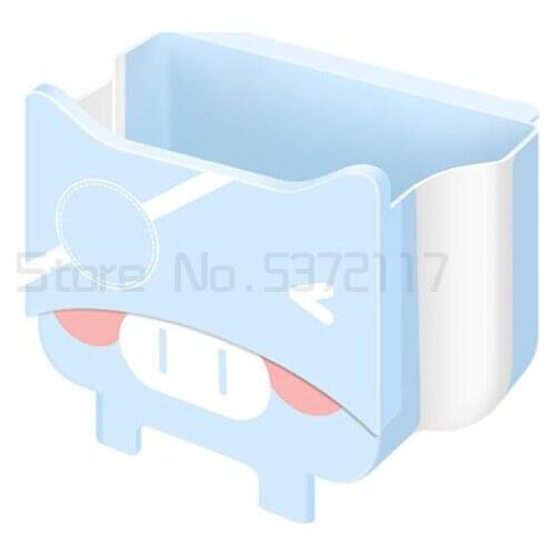 Household folding wall hanging dustbin bedroom kitchen folding garbage hanging dustbin