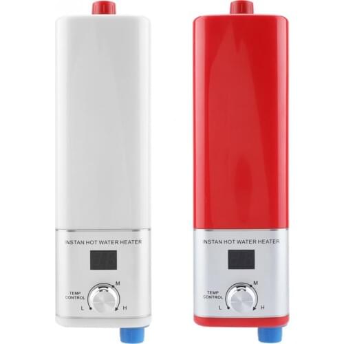 220V 5500W Digital Electric Tankless Water Heater Instant Shower Household Water Heater for Indoor Bathroom
