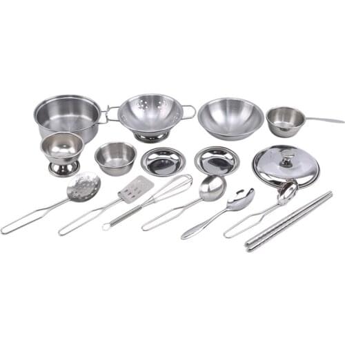 Children Mini Kitchen Cookware Pot Pan Kids Pretend Cook Play Toy Simulation Kitchen Utensils Toys Set Children Gift