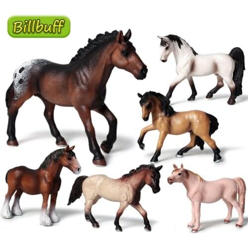 DIY Simulated Wild Animals Model Horse Model Toys Ornaments PVC Action Figures Collection Model Doll Early Educational Toys Gift