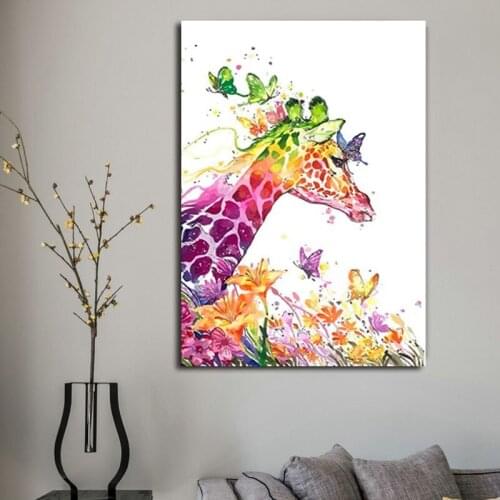 DIY colorings pictures by numbers with giraffe picture drawing painting by numbers framed Home