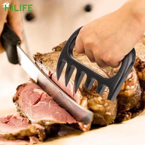 HILIFE 2Pcs/Set BBQ Set Black Pull Meat Shred Pork Clamp Bear Claws Barbecue Fork Barbecue Tool Roasting Fork Tongs