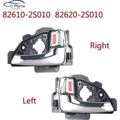 Chrome Left Right INTERIOR Inner DOOR HANDLE For HYUNDAI IX35 TUCSON 82610-2S010 82620-2S010 Bright color