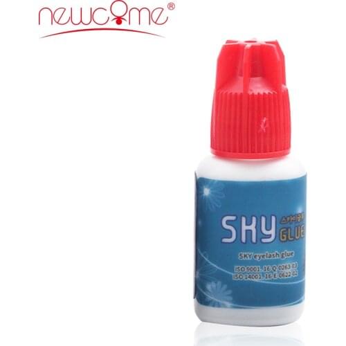 NEWCOME 1 Bottle Korea Sky Eyelash Extension Glue Fast Drying False Eyelash Extension Glue for Professional Tool Over 8 Week 5ML