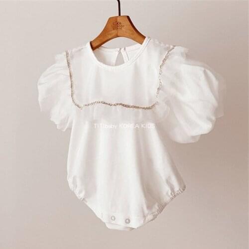 Newborn Baby Romper Jumpsuit Baby Girl Romper Summer Infant Baby Girl Clothes Lace Princess Baby Sunsuit Clothes Jumpsuits